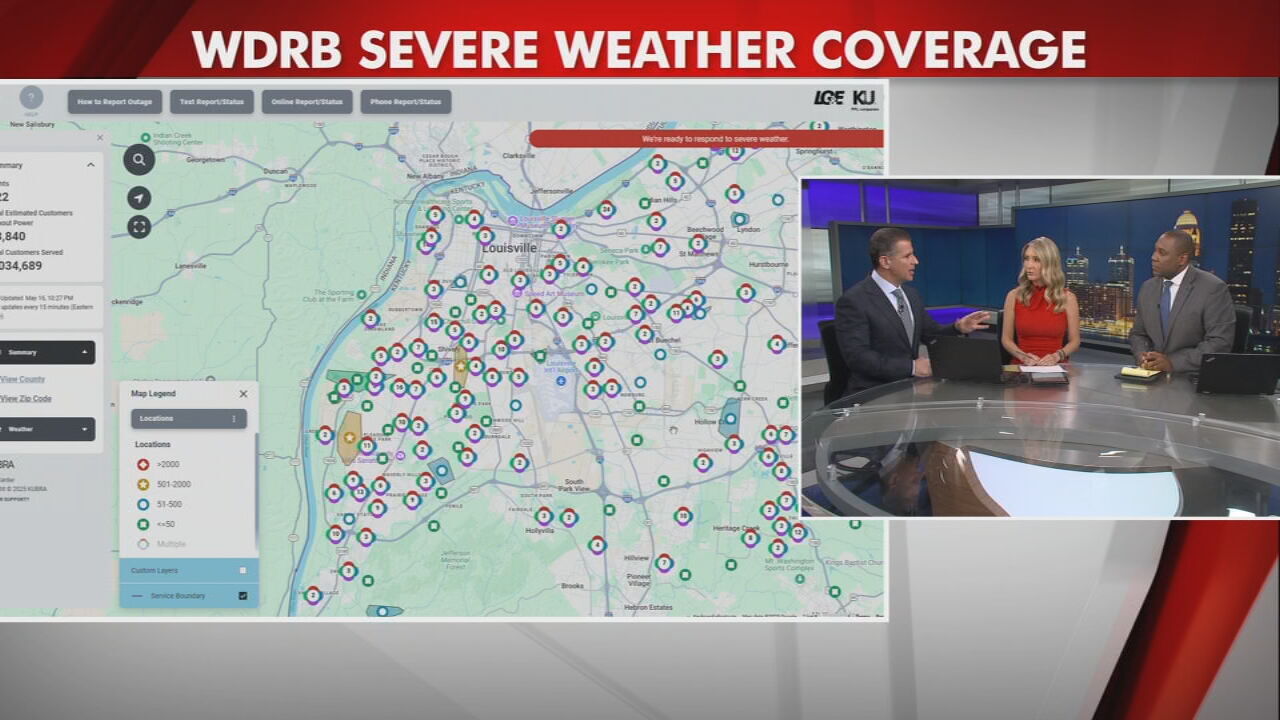 Breaking down power outages on WDRB News 5-16-25